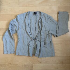 Eileen Fisher Linen Blend Kimono Blazer